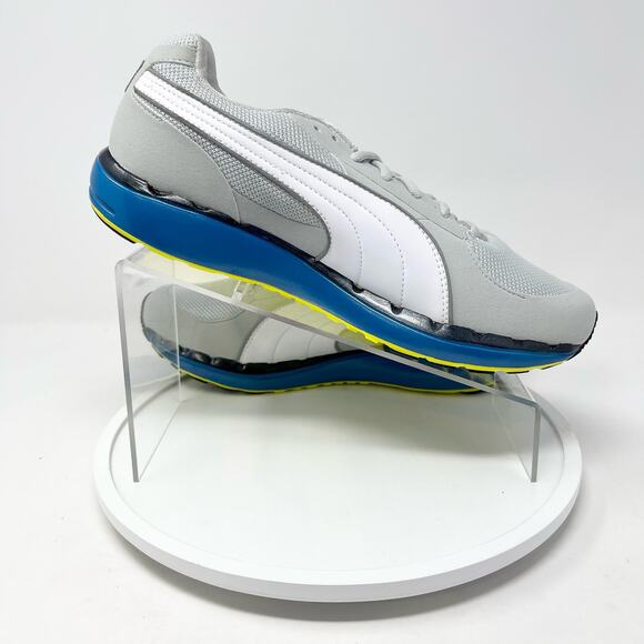Puma Womens BioRide Gray, White & Blue Athletic cross Country Running Shoe  8.5 - Picture 3 of 8